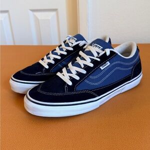 Vans Bearcat Navy and White Low-Top Skate Sneakers